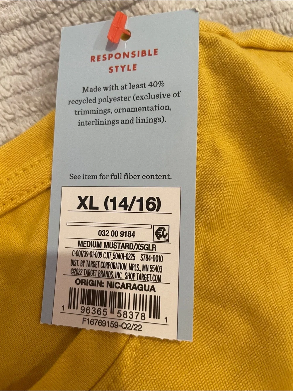 Cat & Jack Mustard Yellow 